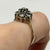 Sapphire & Diamond Tiered Daisy Flower Cluster Ring 9ct 9k Yellow Gold - Size O