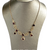 Fancy Filigree Garnet Dress Chain Necklace 9ct 9k Yellow Gold - 16" Inches