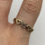 Clogau Diamond Hearts Cut Out Band Ring 9ct 9k Yellow Rose Gold - Size R