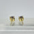 Purple Cubic Zirconia Gold Stud Earrings 9ct 9k Yellow Gold