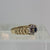 Sapphire & Diamond Daisy Beveled Shoulder Ring 9ct 9K Yellow Gold - Size M