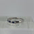 Sapphire & Cubic Zirconia Channel Set Ring 9ct 9K White Gold - Size M