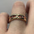 Garnet Channel Set Band Ring 9ct 9K Yellow Gold - Size M