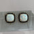 Opal Black White Gemstone Cushion Cut Halo Stud Earrings 9ct 9k Yellow Gold