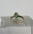 Emerald & Diamond Accent Ring 9ct 9k Yellow Gold - Size N