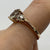 Prasiolite & White Zircon Accent Ring 9ct 9k Rose Gold - Size P 1/2