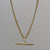 T-Bar Curb Chain Necklace 9ct 9k Yellow Gold - 22" Inches