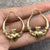 Irish Claddagh Hoop Earrings 9ct 9k Yellow Gold