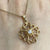 CZ Filigree Cross Floral Pendant 9ct 9k Yellow Gold