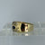 Sapphire & CZ Unique Buckle Ring 18ct 18k Yellow Gold  - Size O