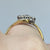 Antique Diamond .10ct Trilogy Bypass Ring 18ct 18k Yellow Gold - Size N