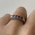 Iolite Five Stone Ring 9ct 9k White Gold - Size M