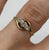 Diamond Trilogy Bypass Ring 9ct 9k Yellow Gold - Size I 1/2