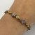 Iolite Daisy Flower Fancy Bracelet 9ct 9k Yellow Gold 7.5” Inches