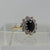 Sapphire Halo 'Diana' Cluster Ring 9ct 9k Yellow Gold  - Size M