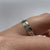 White Spinel Full Eternity Two Tone Band Ring 9ct 9k Yellow Gold - Size N