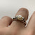 Chunky Shoulder Pearl Ring White Gold 9ct 9k - Size M