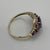 Amethyst & Diamond Ornate Cluster Ring 9ct 9k Yellow Gold - Size P