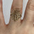 Ornate Filigree Floral Ring 9ct 9k Yellow Gold  - Size J