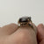 Smoky Quartz Retro Cocktail Ring 9ct 9k Yellow Gold - Size N