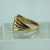 Bark Detail Signet Ring 9ct 9k Yellow Gold - Size U