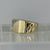 Diamond Signet Ring With Link Shoulders 9ct 9k Yellow Gold - Size L 1/2