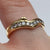 Diamond Wishbone Style Half Eternity Ring 18ct 18k Yellow Gold  - Size L