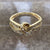 Diamond .10ct Baguette Twist Knot Crossover Ring 9ct Yellow Gold - Size N 1/2