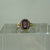 Amethyst Solitaire Bezel Set Split Shank Ring 9ct 9k Yellow Gold - Size N 1/2