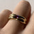 Amethyst Solitaire Flush Set Twist Band Ring 9ct 9k Yellow Gold - Size L 1/2