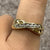 Channel Set Crossover CZ Ring 9ct 9k Yellow Gold - Size O