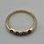 Iolite & Diamond Bar Set Band Ring 9ct 9k Yellow Gold - Size P