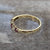 Ruby & CZ Band Stacking Ring 9ct 9k Yellow Gold - Size M