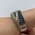 Diamond .75ct & Sapphire Shooting Star Ring 18ct 18k White Gold  - Size N 1/2