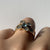 Diamond .50ct & Blue Topaz Three Tone Gold Bespoke Ring 18ct 18k Gold - Size L