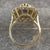 Iolite & CZ Ornate Cluster Ring 9ct 9k Yellow Gold - Size T