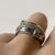 Diamond Cluster Band Ring 9ct 9K White Gold - Size L