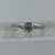 Diamond Solitaire Twist Ring With Accents 9ct 9k White Gold  - Size N