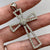 Cross With Heart & CZ Iced Large Pendant 9ct 9k White Gold