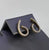 Diamond Swirl Drop Stud Earrings 9ct 9k Yellow Gold