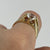 CZ Gypsy Solitaire Ring 9ct 9k Yellow Gold - Size P