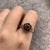 Garnet Daisy Flower Cluster Ring 9ct 9k Yellow Gold - Size O