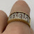 Diamond Greek Key Cut Out Ring 9ct 9k Yellow Gold - Size O