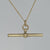 T Bar Pendant 9ct 9k Yellow Gold