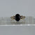 Sapphire Solitaire Diamond Illusion Accents Ring 9ct 9k Yellow Gold  - Size L