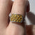 Yellow Sapphire Cluster Ring 9ct White Gold - Size N