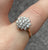 CZ Fancy Flower Cluster Ring 9ct 9k Yellow Gold - Size M