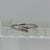 Diamond Trilogy Bypass Ring 9ct 9K White Gold - Size O