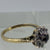 Art Deco Sapphire & Diamond Daisy Star Ring 18ct 18K Yellow Gold - Size K