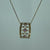 Pink Tourmaline & Diamond Cut Out Pendant 9ct 9k Yellow Gold